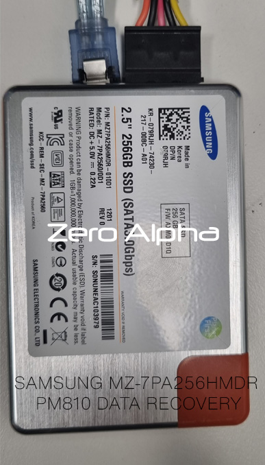 SAMSUNG MZ-7PA256HMDR PM810 DATA RECOVERY