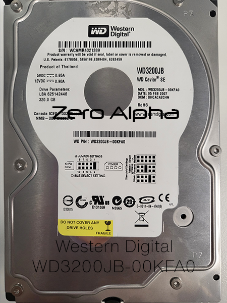 WD3200JB-00KFA0 zero alpha data recovery pcb
