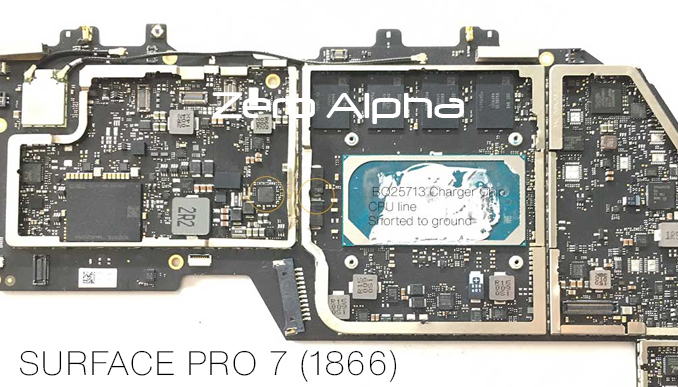 surface pro 7 1866 motherboard top view data recovery