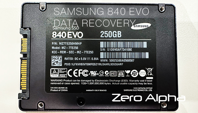 Samsung 840evo 250 GB Data Recovery