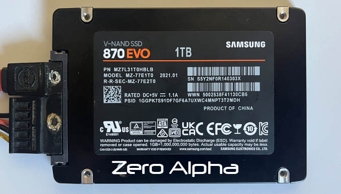 Samsung 870 Evo 1TB Data Recovery SSD MZ-77E1T0 (2021-01)