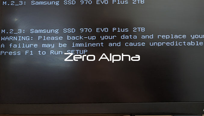 samsung 970 evo plus 2tb warning please back up your data and replace a failure may be imminent