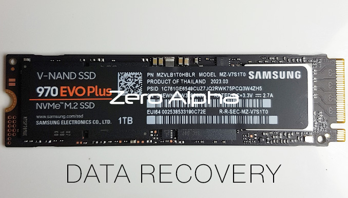 Samsung 970 Evo Plus NVMe m.2 SSD Data Recovery 1TB MZ-V7S1T0