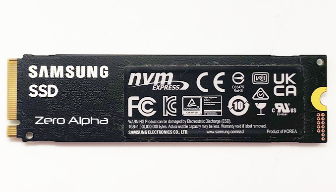 samsung 970 evo plus nvme m2 v nand ssd mz v7s1t0 1tb data recovery bottom view