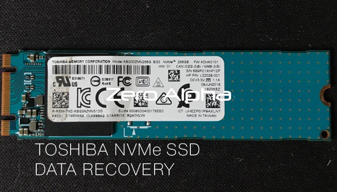 data recovery from a failed toshiba ssd KBG30ZMV256G