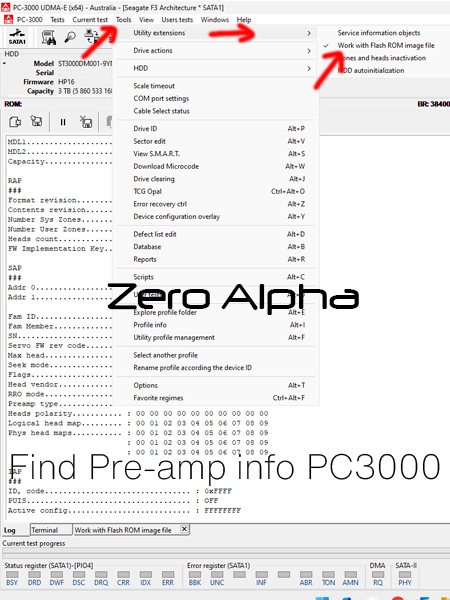 RFTM - Preamp information using PC3000