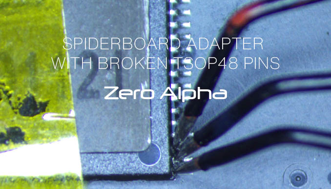 spider board adapter with broken tsop 48 pins nand read