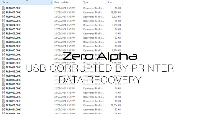 usb thumb drive corrupted by printer data recovery check disk