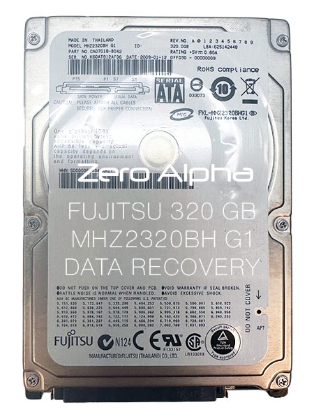 FUJITSU MHZ2320BH G1 data recovery