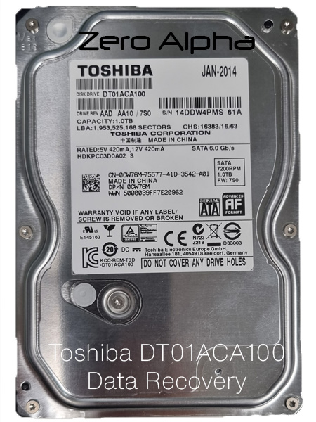 Toshiba DT01ACA100 - Disk Not Found Data Recovery