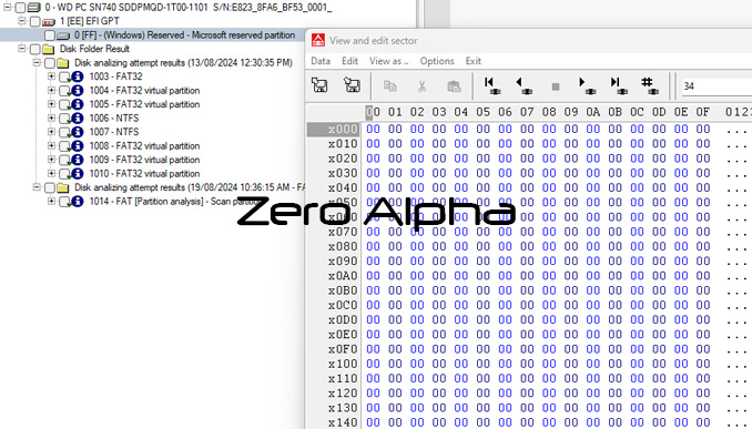 WD PC SN740 1024GB SSD Data Recovery - partition empty