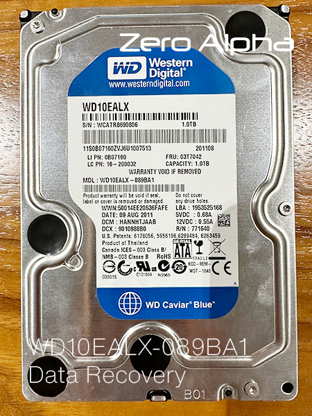 WD10EALX-089BA1 Hard Drive data recovery