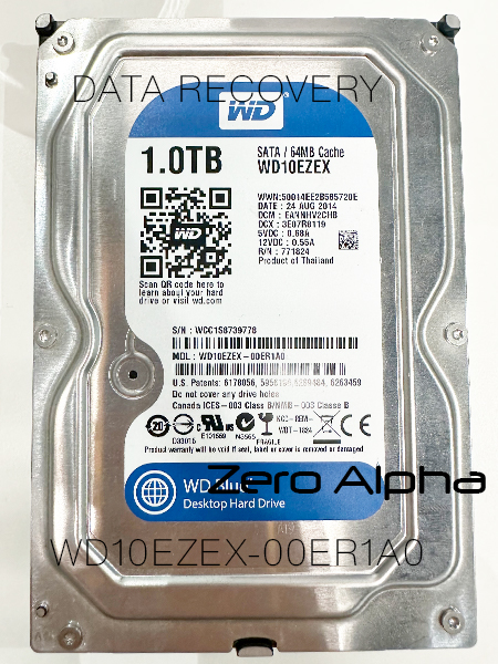 Western Digital Hard Drive 1 TB WD10EZEX-00ER1A0 data recovery