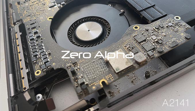 apple macbook pro 2019 a2141 dirty motherboard data recovery