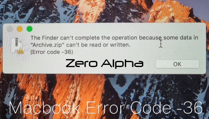 Error Code -36 Data Recovery