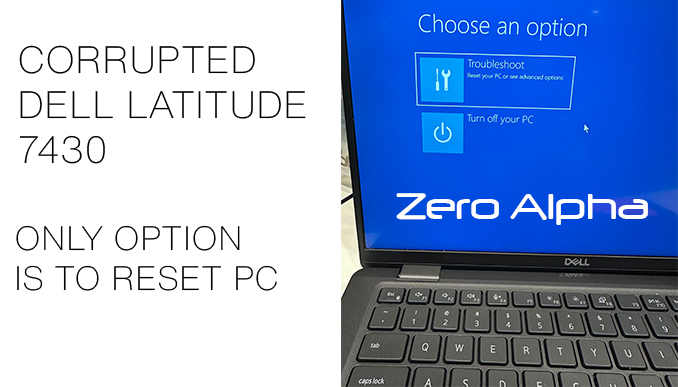 corrupted DELL LATITUDE 7430 data recovery prompt