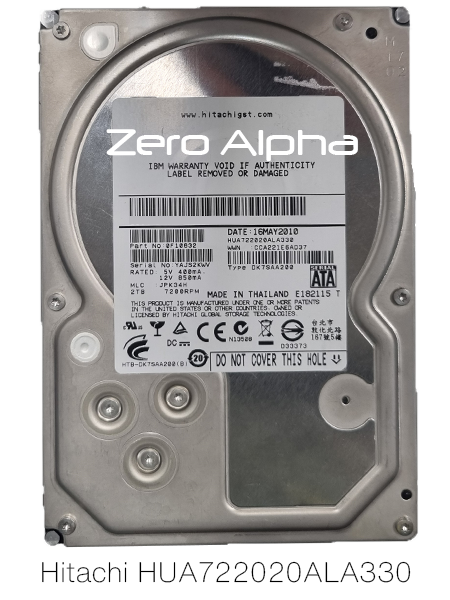 Hitachi HUA722020ALA330 2TB Hard drive 