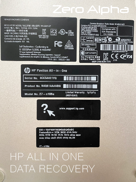 hp all in one drive does not detect data recovery
