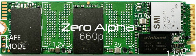 Intel 660p SSD Schematic Test Points and Safe Mode