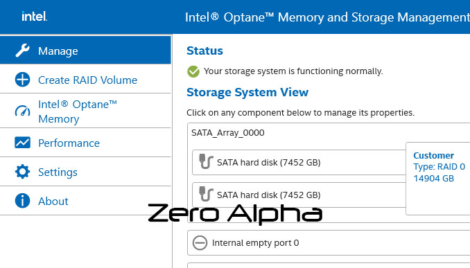 Intel Optane Memory and Storage Management RAID Data Recovery