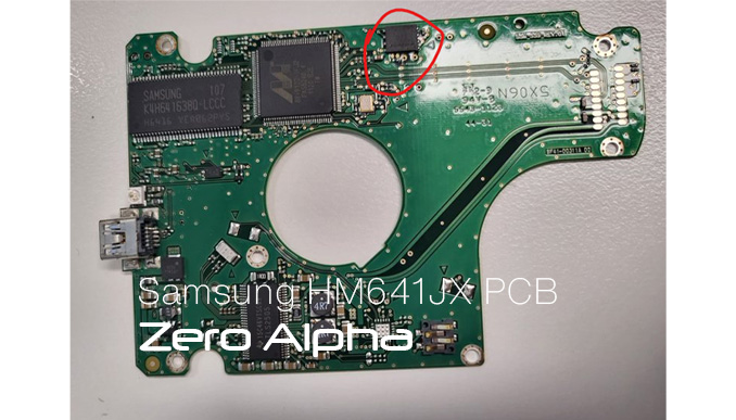 Samsung HM641JX PCB ROM zero alpha data recovery
