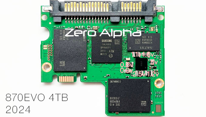 samsung 870evo 4tb 2024 pcb pmic schematics voltages