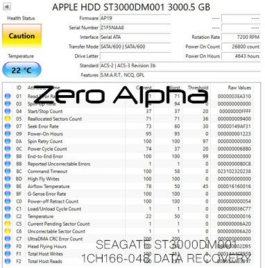 SEAGATE ST3000DM001 1CH166-048 DATA RECOVERY