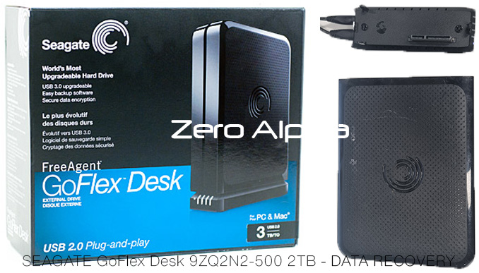 SEAGATE GoFlex Desk 9ZQ2N2-500 2TB - DATA RECOVERY