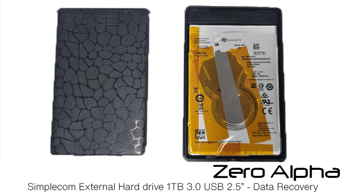 Simplecom External Hard drive 1TB 3.0 USB 2.5” Data Recovery