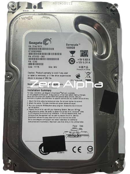 Seagate ST1000DM000 data recovery