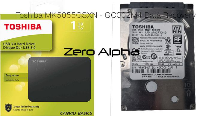 Toshiba MK5055GSXN - GC002M4 Data Recovery