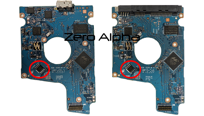 Toshiba MQ04UBF100 Data Recovery for a clicking hard drive Rom chip swap