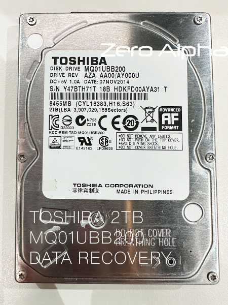toshiba 2tb mq01ubb200 AY000U data recovery