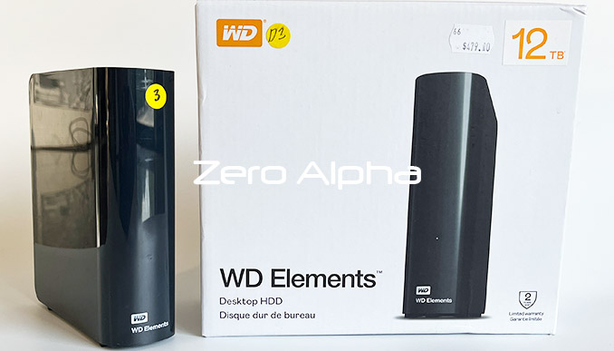 WD Elements Desktop HDD 12TB Data Recovery with Box