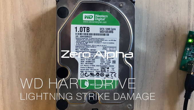 data recovery from western digital hard drive damaged after lightning strike