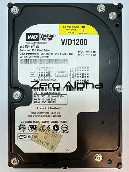 western digital WD1200JB-00GVA0 pata data recovery