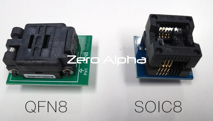 chip reading adapters qfn8 and soic8