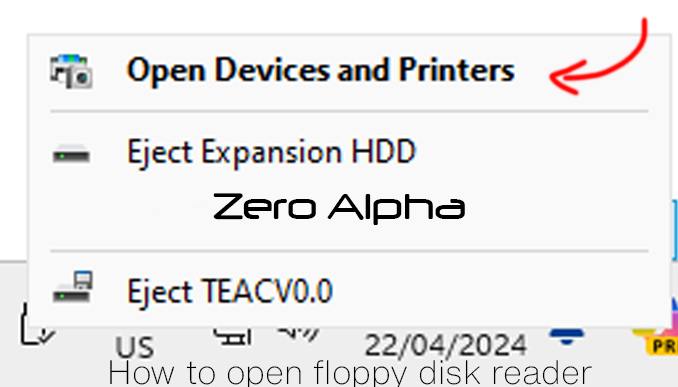 How to access Floppy disk files using TEVAC reader