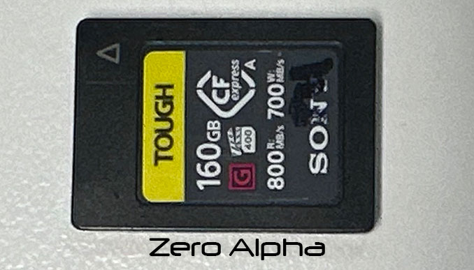 SONY 160GB CFexpress Type A Memory Card data recovery back