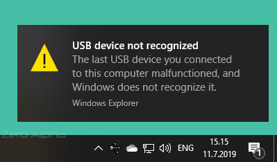 usb device not recognized data recovery